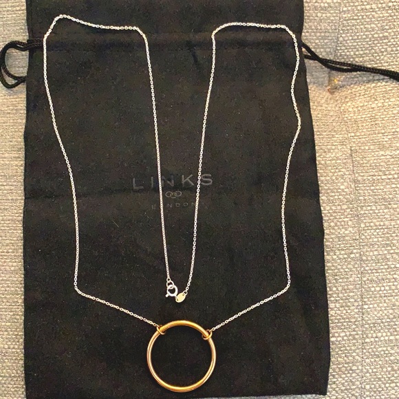 18ct solid Rose gold Links London long chain pendant - Picture 2 of 6